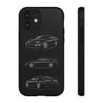 Black 300ZX Sports Car Tough Phone Case - Multi View