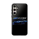 Blue C7 Z06 Sports Car Tough Phone Case Track Style Cover Gift