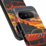 Orange C8 Z06 Flat Plane V8 Speed Art Tough Phone Case
