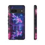 Neon Koi Reflection Vaporwave phone case | Tough Cover