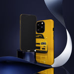 Yellow Skyline Phone Case, R34 GTR 90s JDM Legend Tough Cover for Men Gift