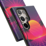 Classic Grid Sunset Vaporwave Art Tough Phone Case