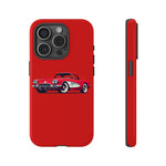 Red Classic Corvette C1 Illustration phone case | Retro Car Tough Case
