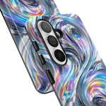 Chrome Metallic Swirl  Art Tough Phone Case