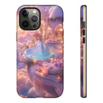 Floating Pool Deck Phone Case, Pastel Cloud 3D Render Cover
