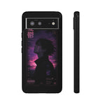 Melancholy Data Poster Phone Case, Glitch Anime Sky Tough Cover