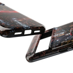Red FD RX-7 Blossom Alley Tough Phone Case - Rain-Slicked Night