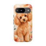 Miniature Poodle Whimsical Watercolor Art Tough Phone Case