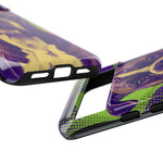 Boxer Halftone Portrait Tough Phone Case - Green and Violet