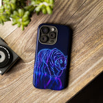 Neon Blue Tiger phone case | tough protective cover