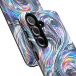 Chrome Metallic Swirl  Art Tough Phone Case