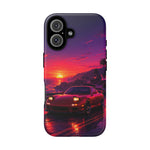 FD RX-7 Retro Sunset Sports Car Tough Case | Neon Vaporwave Beach Drive