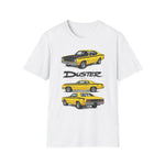 Yellow 1973 Duster Classic Car T-Shirt | Vintage Muscle Car Illustration