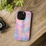 Pastel Aura Phone Case, Swirling Silhouette 3D Cover, Gift