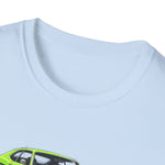 1971 Demon Green Classic Muscle Car T-Shirt | Vintage Coupe Illustration