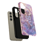 Cherub Cloud Throne Phone Case, Pastel Marble 3D Render Cover