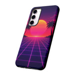Classic Grid Sunset Vaporwave Art Tough Phone Case