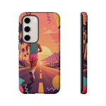 Retro Runner Sunset phone case | 80s Vaporwave jogging design