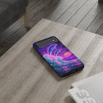 Neon Dolphin Ocean Vaporwave Art Tough Phone Case