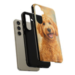 Goldendoodle Fluffy Curls Portrait Art Tough Phone Case