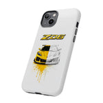 Z06 Corvette Phone Case, Yellow Sketch Reveal Chrome Cover