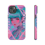 Neon Cyber Geisha phone case | Tough Case
