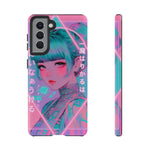 Neon Cyber Geisha phone case | Tough Case
