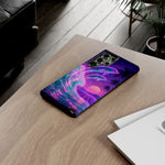 Neon Dolphin Ocean Vaporwave Art Tough Phone Case