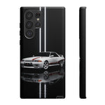 R32 Skyline Phone Case, White 91 JDM Sports Car Stripe Studio Cover