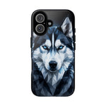 Siberian Husky Geometric Diamond Art Tough Phone Case