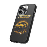 Z06 Corvette Phone Case, Yellow Neon Chrome Studio Cover