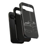 Nova SS Phone Case, Black 68 Muscle Car Silver Stripe Studio Cover