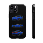 Blue 180SX JDM Sports Car Phone Case Tough Multi View