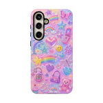 Retro Sticker Collage Y2K Art Tough Phone Case