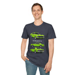 1971 Demon Green Classic Muscle Car T-Shirt | Vintage Coupe Illustration