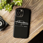 Vintage Galaxie 500 Phone Case | Classic Car Illustration, Black