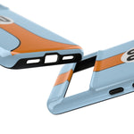 Blue Orange 20 Retro Endurance Racing Stripe Tough Phone Case Cover