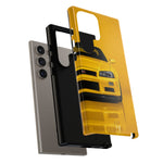 Yellow Skyline Phone Case, R34 GTR 90s JDM Legend Tough Cover for Men Gift