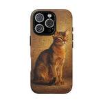 Abyssinian Warm Ticked Portrait Art Tough Phone Case