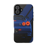 R34 Skyline Afterburner Rear GT-R Tough Phone Case for JDM Fans