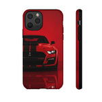 Red Mustang Art Phone Case, GT500 American Muscle Car Tough Cover
