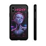 Glowing Headdress Regal Art Tough Phone Case - Gold Magenta Neon