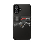 Black C6 Phone Case American Sports Car Tough Cover Gift