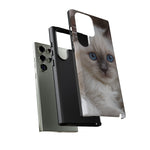 Ragdoll Kitten Phone Case, Blue Eyes Macro Portrait Cover, Gift