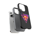Synthwave Sunset Triangle Phone Case Retro Vaporwave Case