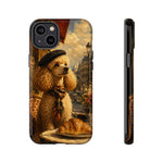 Poodle in Beret Phone Case | Vintage Paris Café Illustration
