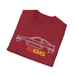 1986 AE86 Trueno Outline Silhouette JDM Classic Car T-Shirt Line Art Emblem Fan Gift