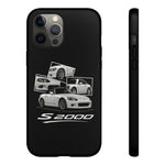 White S2000 Roadster Collage JDM Tough Phone Case Cover Gift