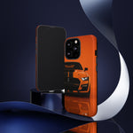 Orange Mustang Art Phone Case, GT500 American Muscle Car Tough Cover for Male