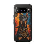 Doberman Bandana Portrait Tough Phone Case - Color Splash